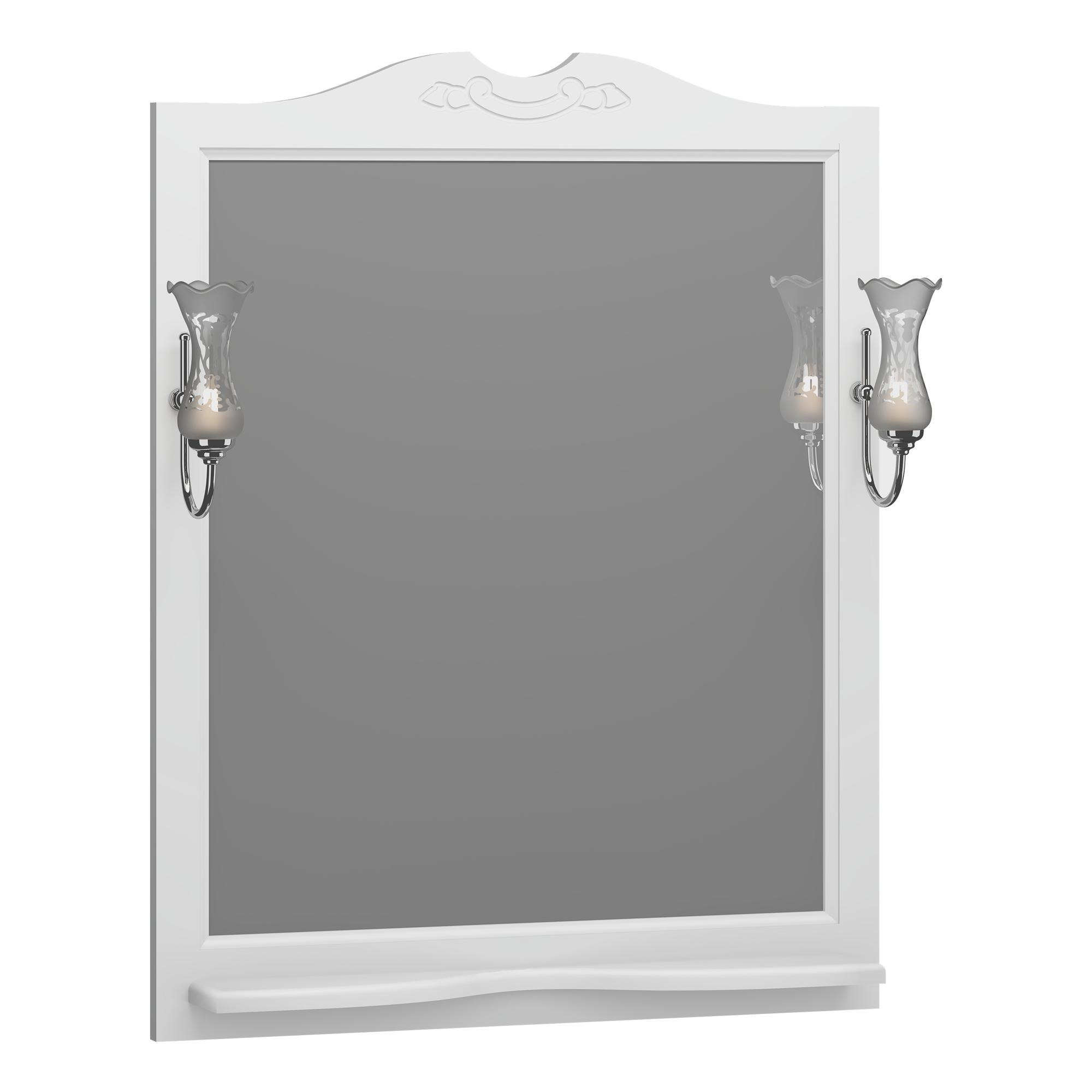 Зеркало OPADIRIS Валери 85, белый матовый, с выключателем