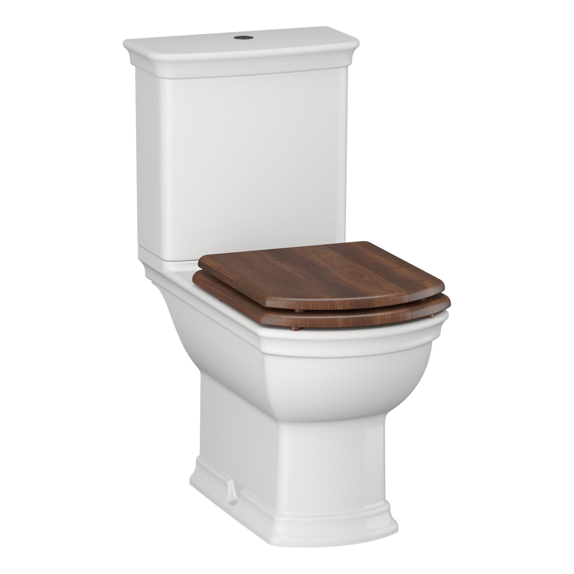 Унитаз-компакт OPADIRIS Риспекто OS39722N ободковый, сиденье светлый орех, крышка бачка керамика