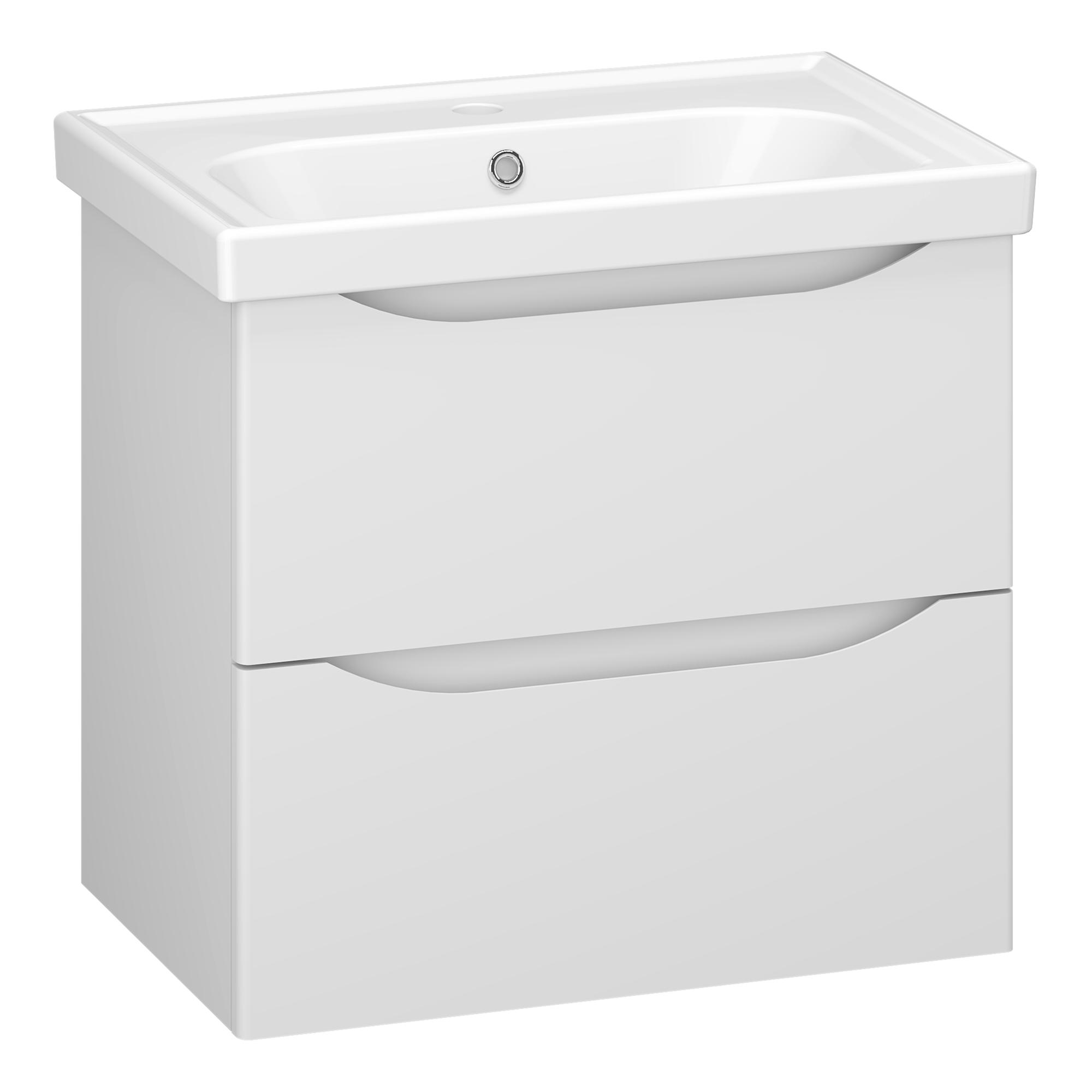 Тумба OPADIRIS Элеганс 60, белый матовый (под раковину CeraStyle FRAME 60)