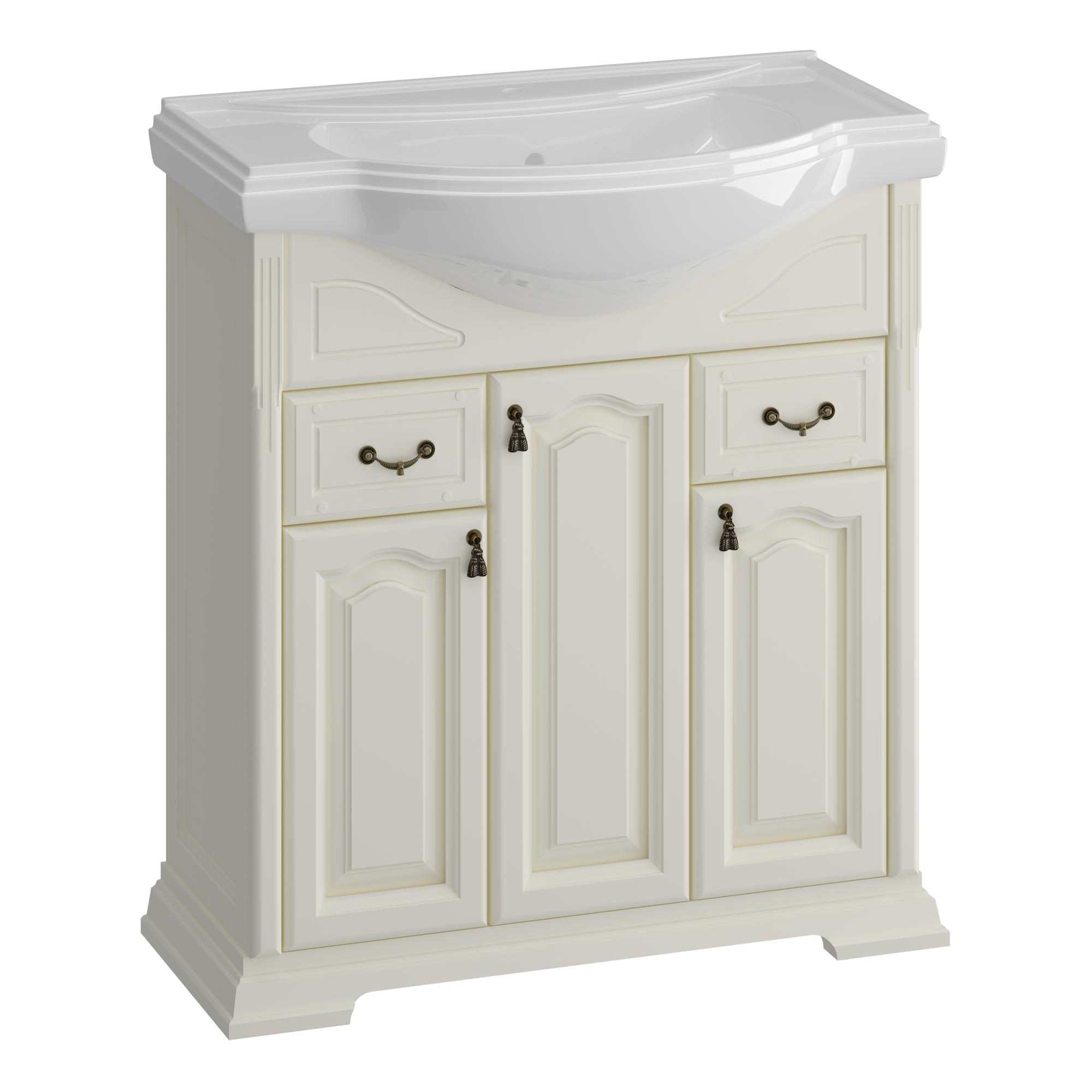 Тумба OPADIRIS Риспекто 80, слоновая кость (под раковину Kirovit Классик 80)