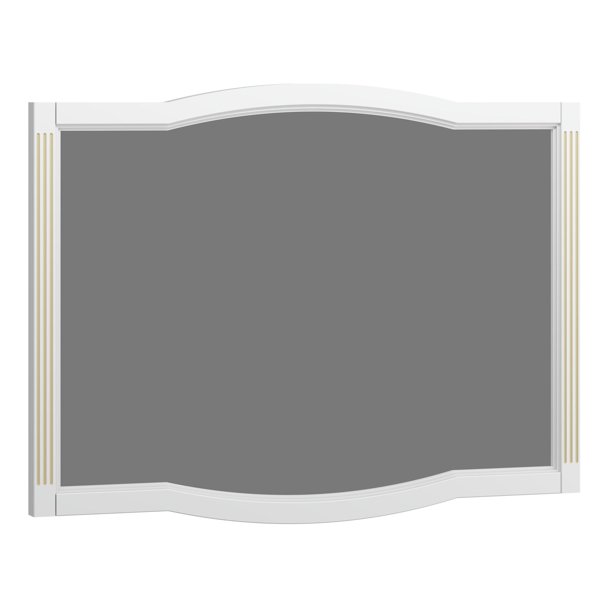 Зеркало OPADIRIS Лаура 120, белый матовый с патиной - бежевый