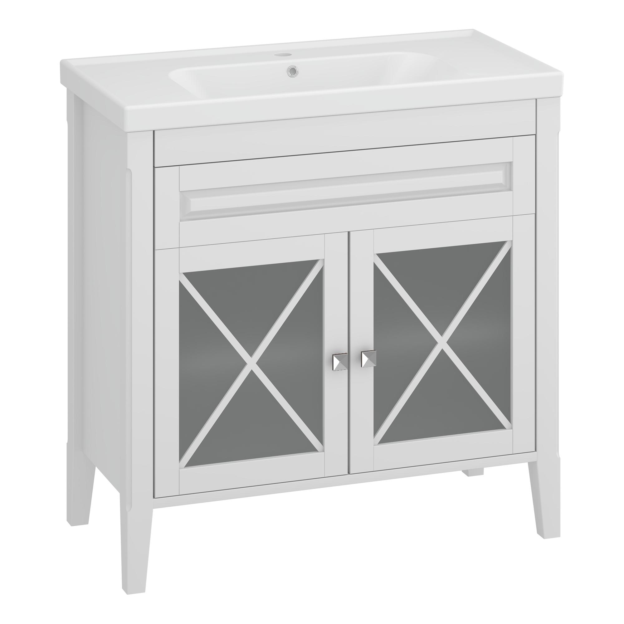 Тумба OPADIRIS Палермо 90, белый матовый (под раковину CeraStyle FRAME 90)