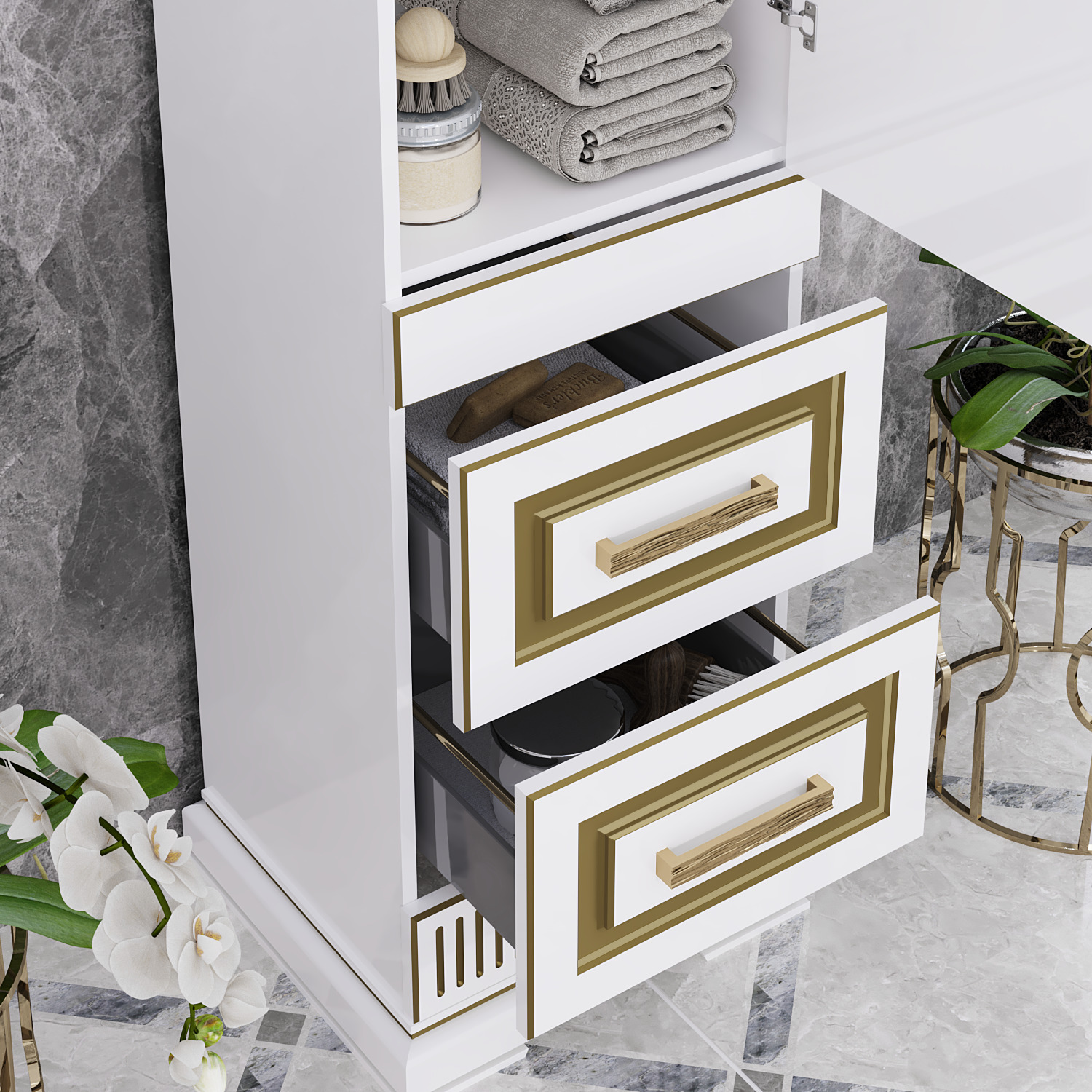 Коллекция Оникс белый - золото