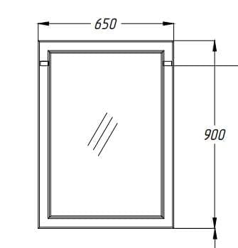 Зеркало OPADIRIS Омега 65, слоновая кость