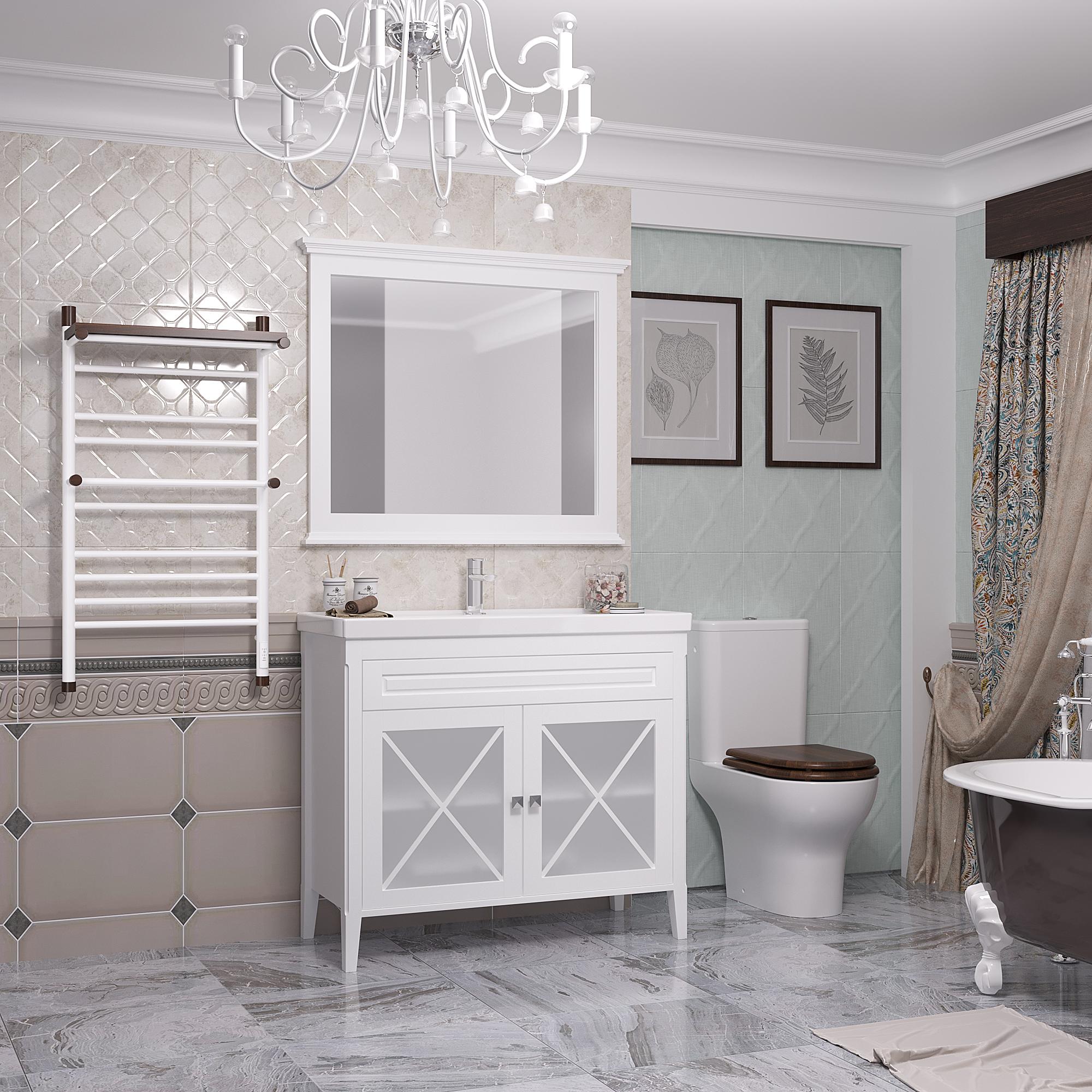 Унитаз-компакт OPADIRIS Палермо OS24722A безободковый, сиденье антикварн.орех, крышка бачка керамика