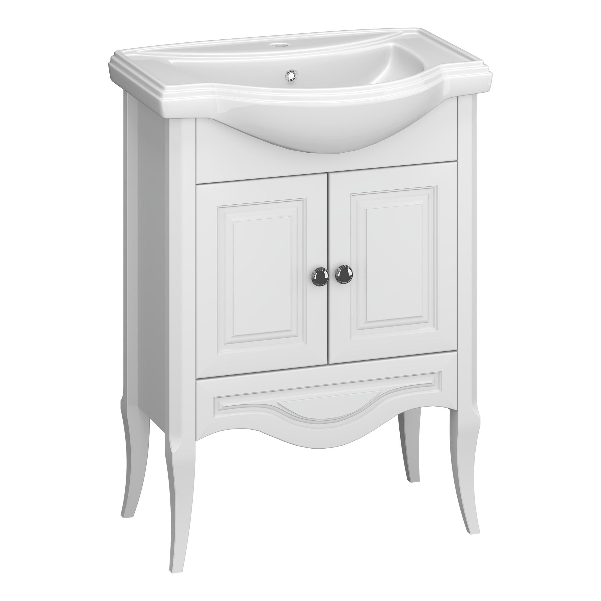 Тумба OPADIRIS Брунелла 65, белый матовый (под раковину Kirovit Классик 65)