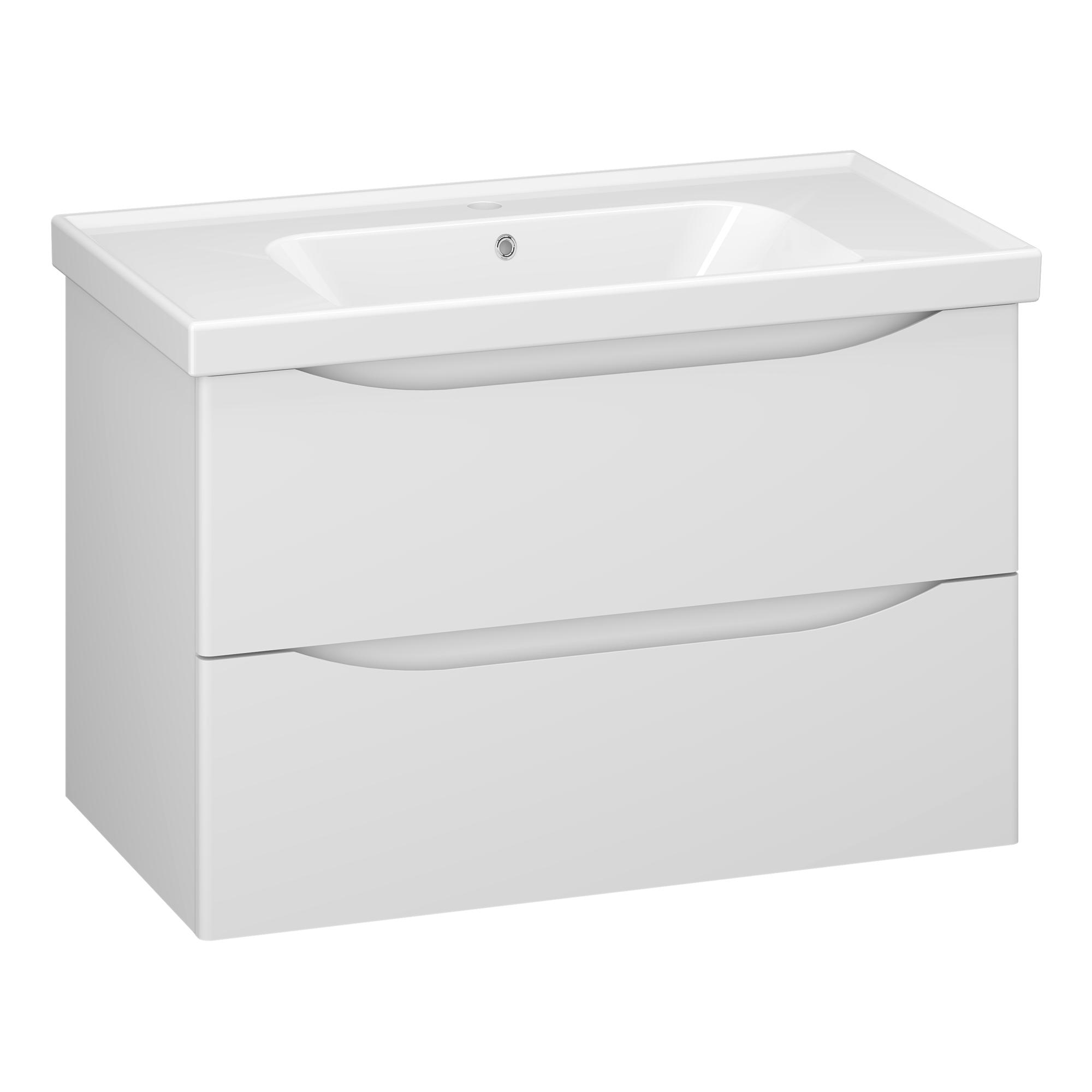 Тумба OPADIRIS Элеганс 80, белый матовый (под раковину CeraStyle FRAME 80)