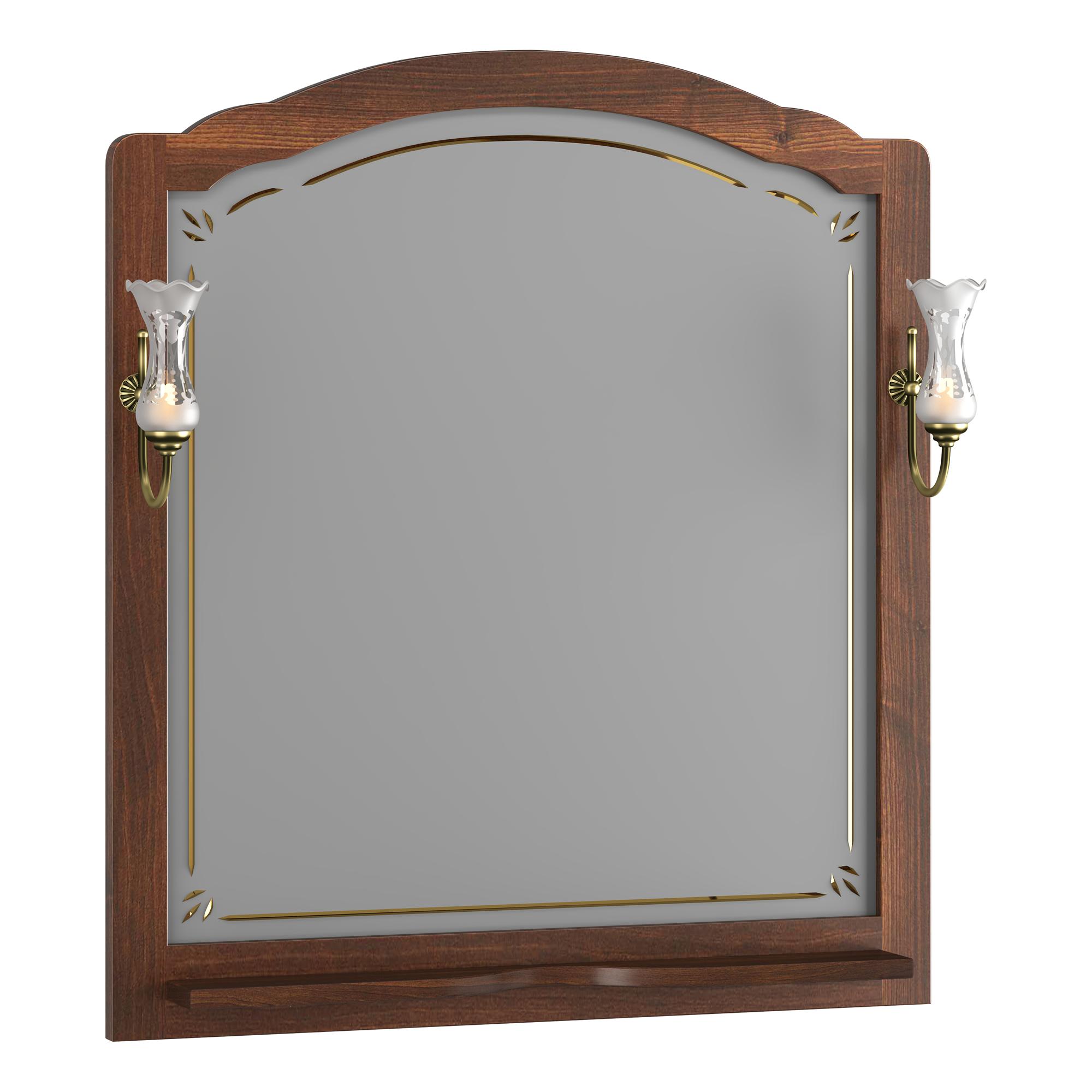 Зеркало OPADIRIS Лоренцо 100, светлый орех, с выключателем, вар. 3