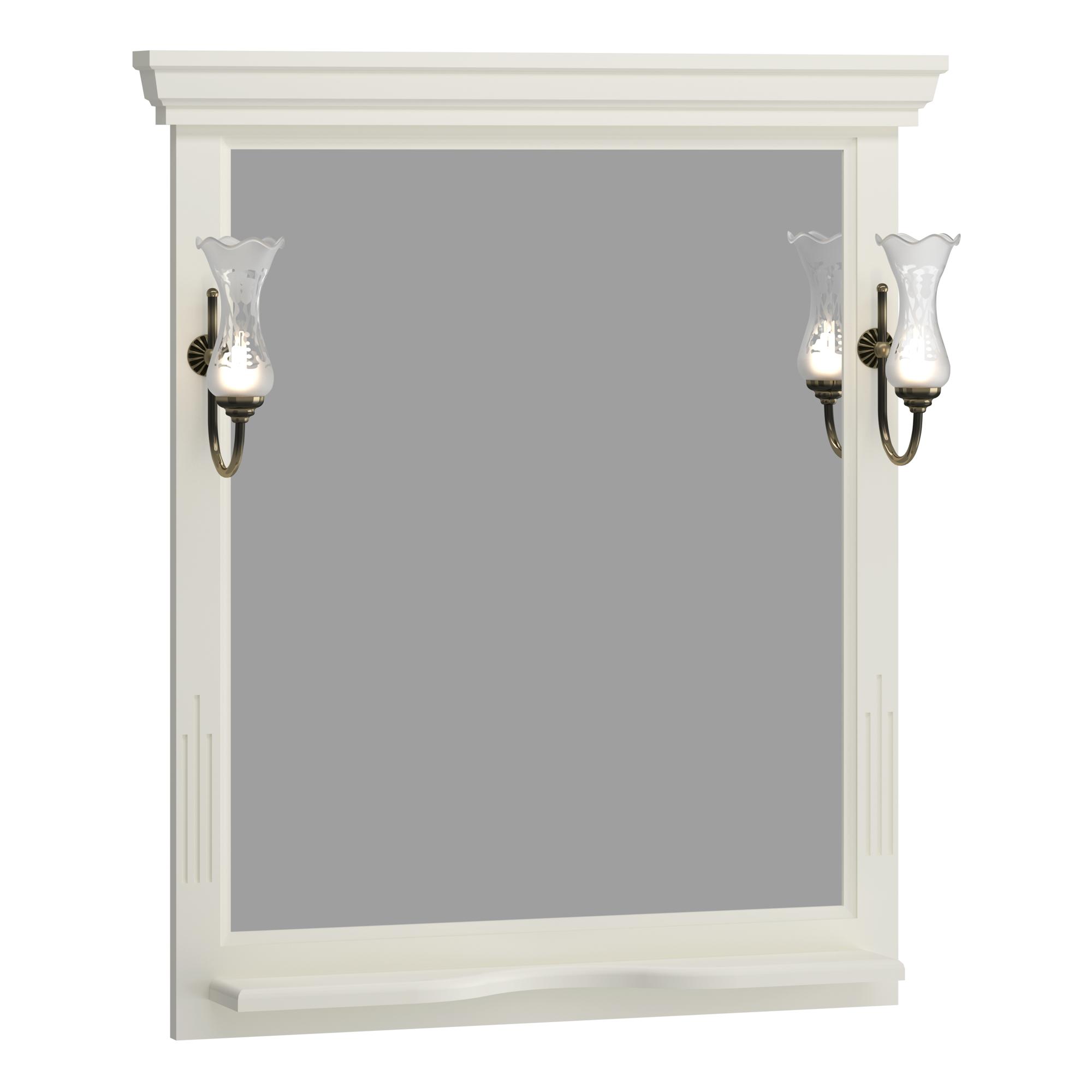 Зеркало OPADIRIS Риспекто 85, слоновая кость, с выключателем