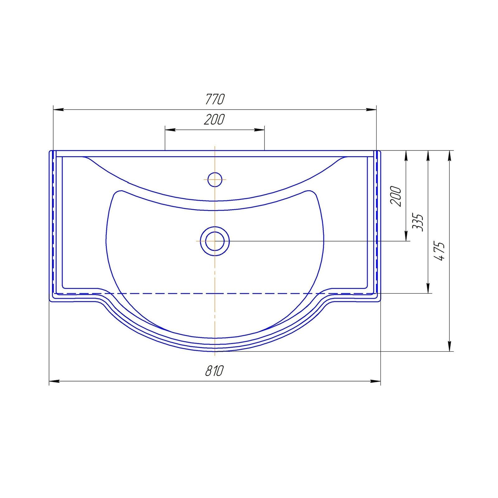 Умывальник мебельный OPADIRIS Kirovit Классик 80