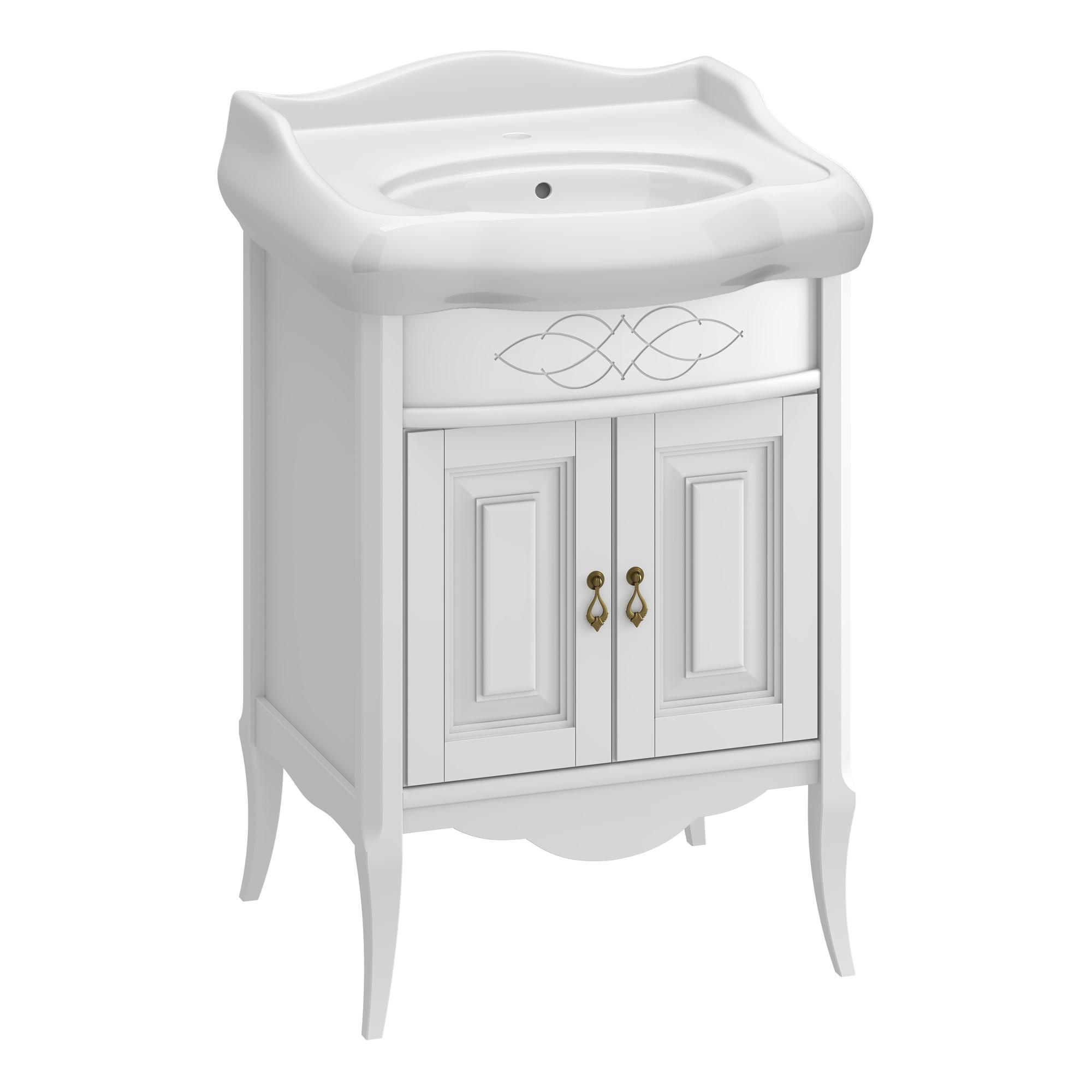 Тумба OPADIRIS Лоренцо 60, белый матовый (под раковину CeraStyle Виктория 60)