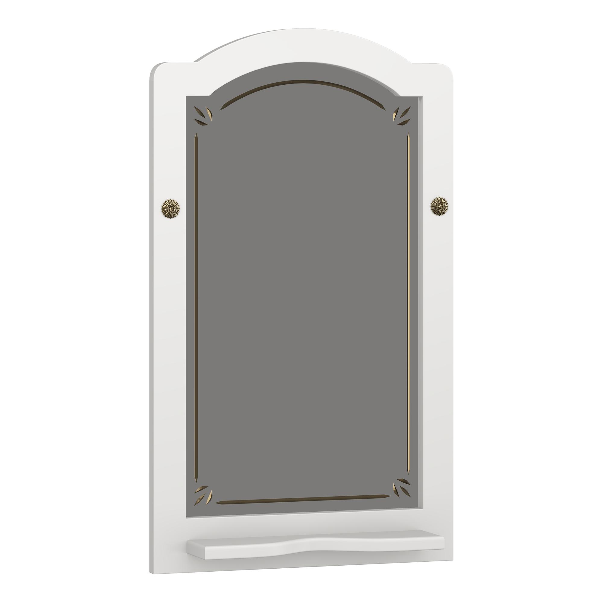 Зеркало OPADIRIS Лоренцо 60, белый матовый, с выключателем, вар. 3