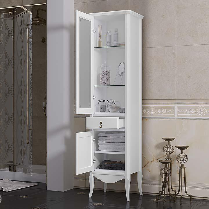 Пенал OPADIRIS Лоренцо, белый матовый, левый