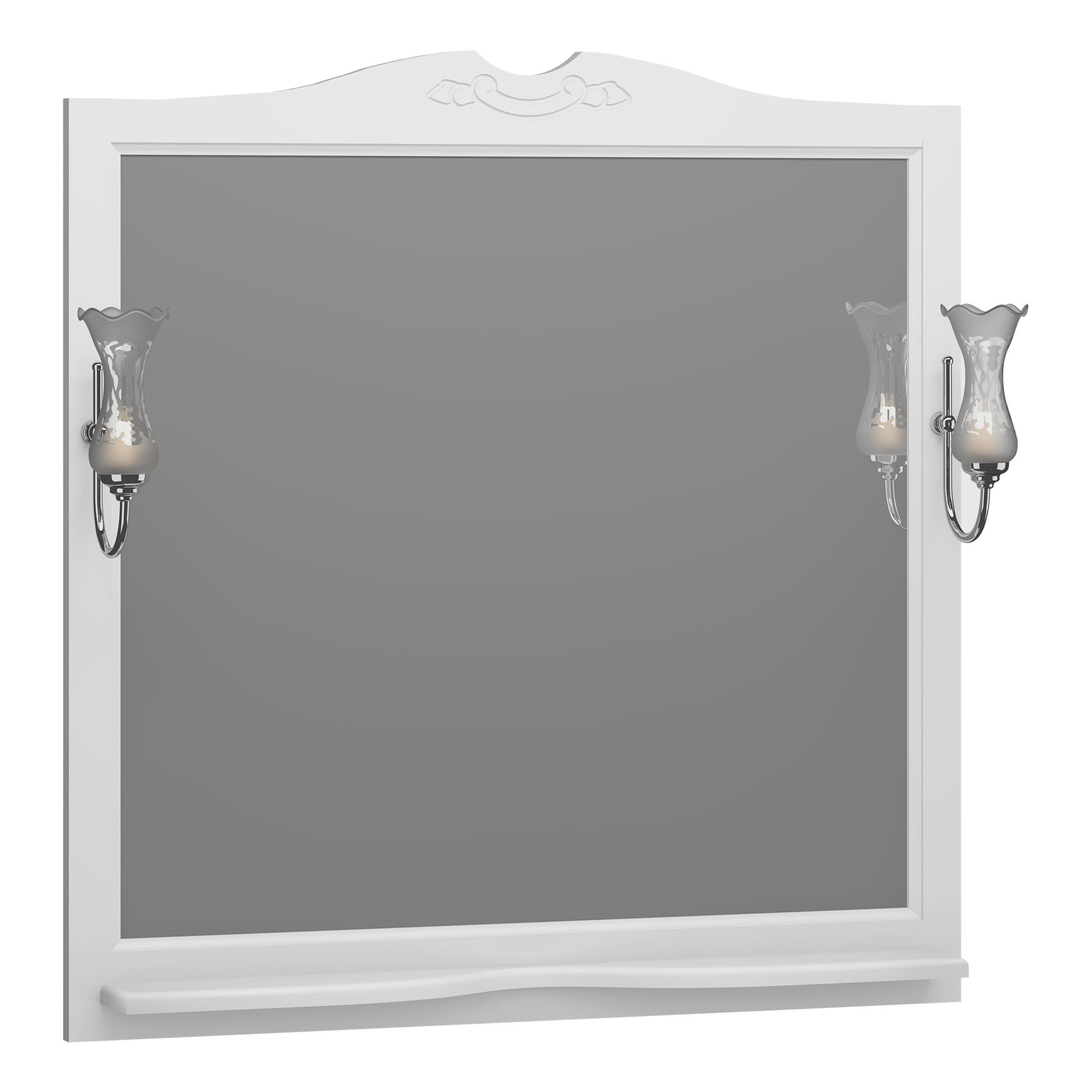 Зеркало OPADIRIS Валери 105, белый матовый, с выключателем