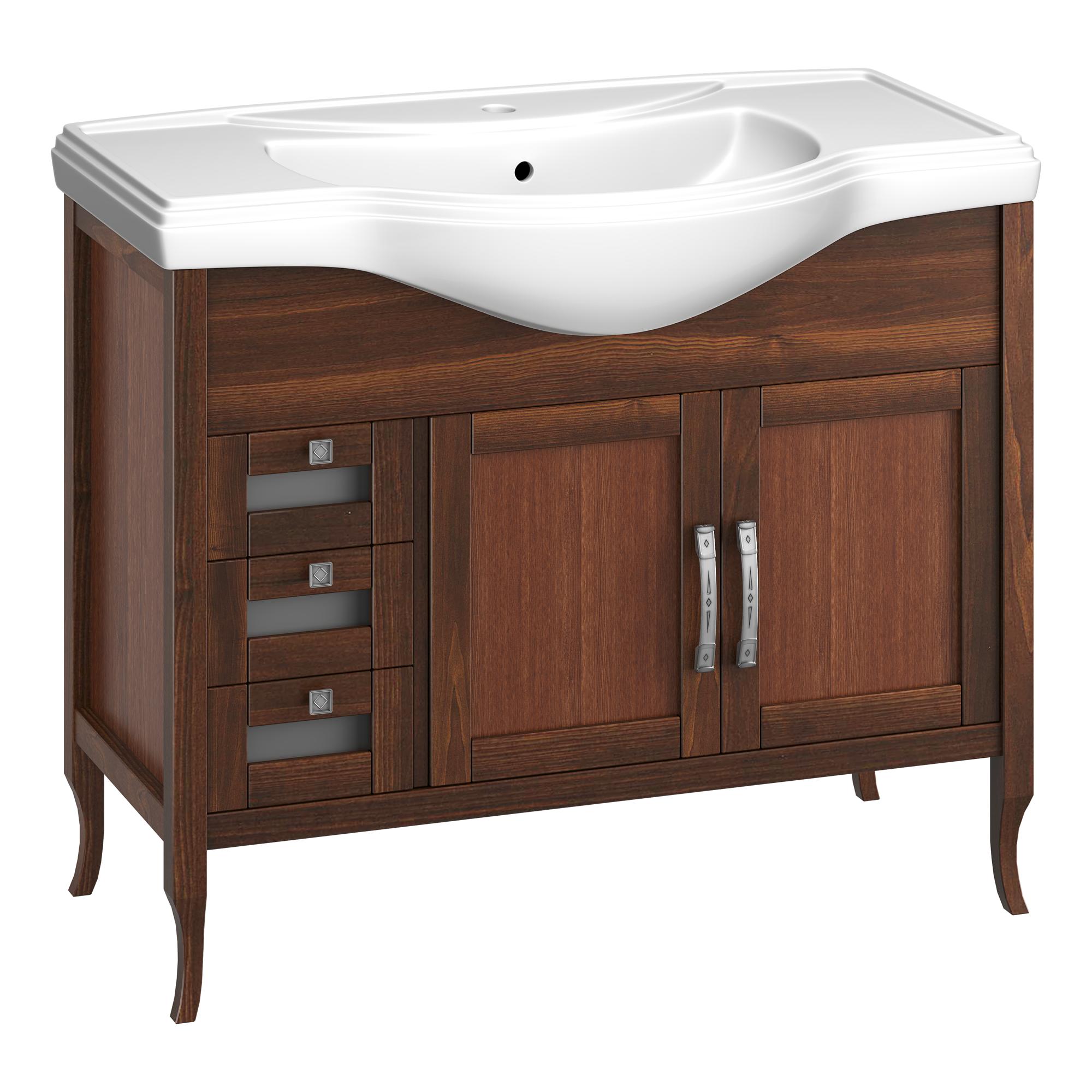 Тумба OPADIRIS Мираж 100, светлый орех (под раковину Kirovit Классик 105)