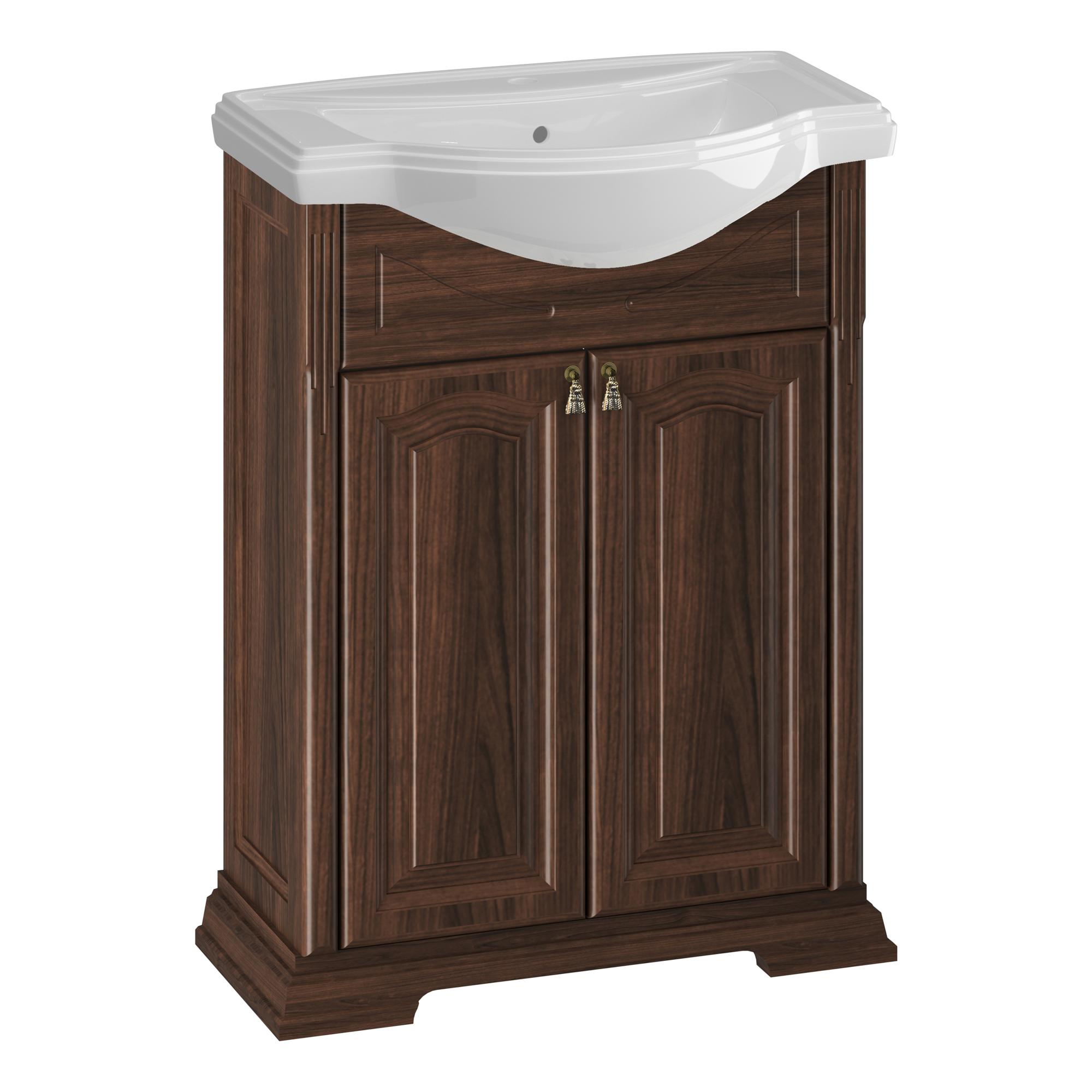 Тумба OPADIRIS Риспекто 65, орех антикварный (нагал) (под раковину Kirovit Классик 65)