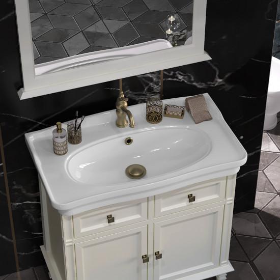 Тумба OPADIRIS Кантара 85, слоновая кость, вар. 2 (под раковину Kirovit Модерн 85)