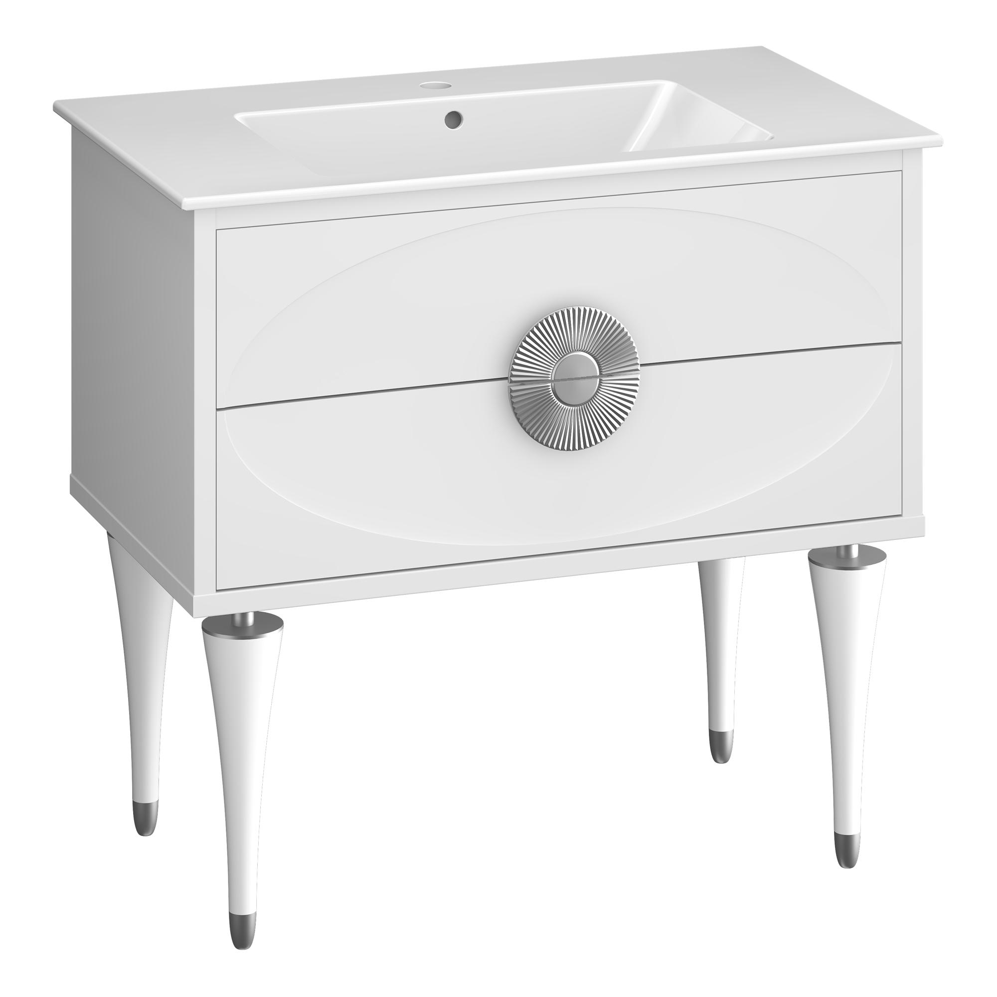 Тумба OPADIRIS Ибица 90, белый/хром, подвесная (под раковину CeraStyle Ibiza 91)