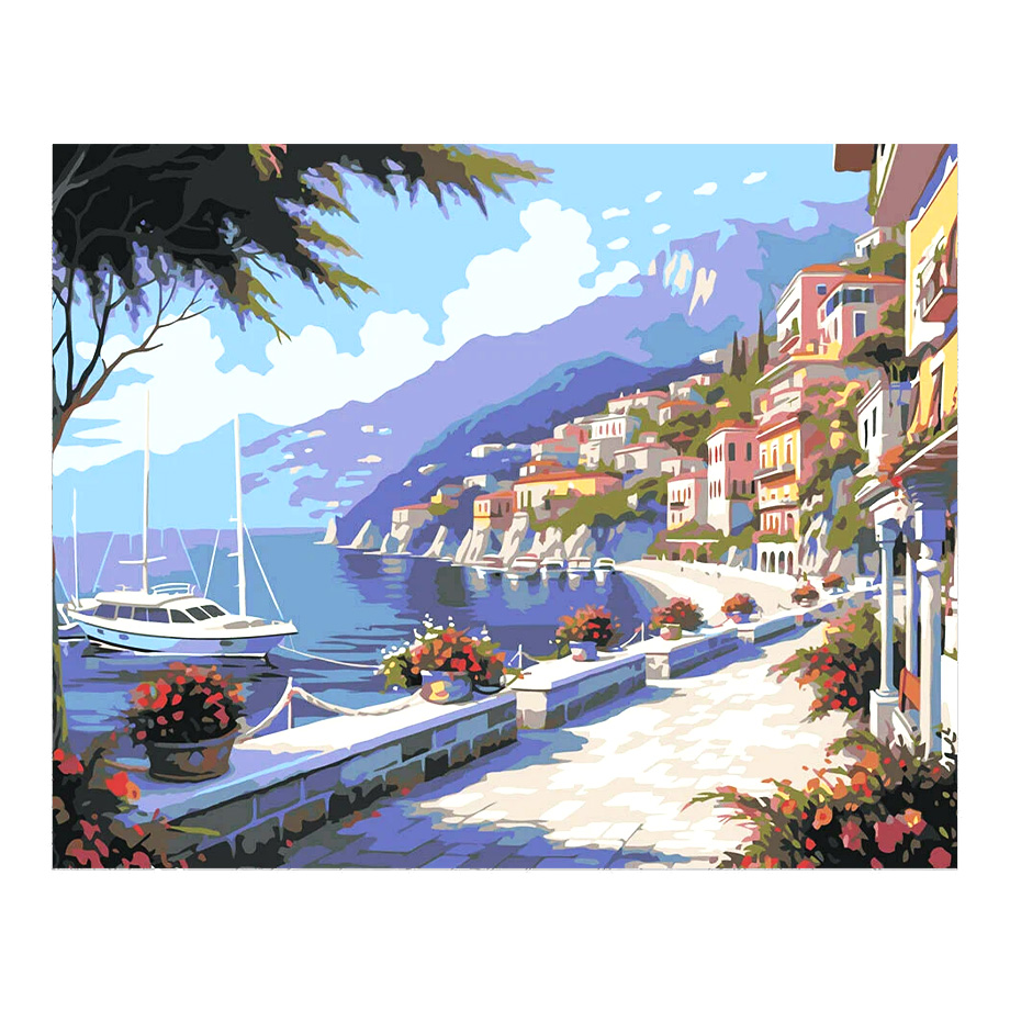 Картина по номерам пейзаж с набережной