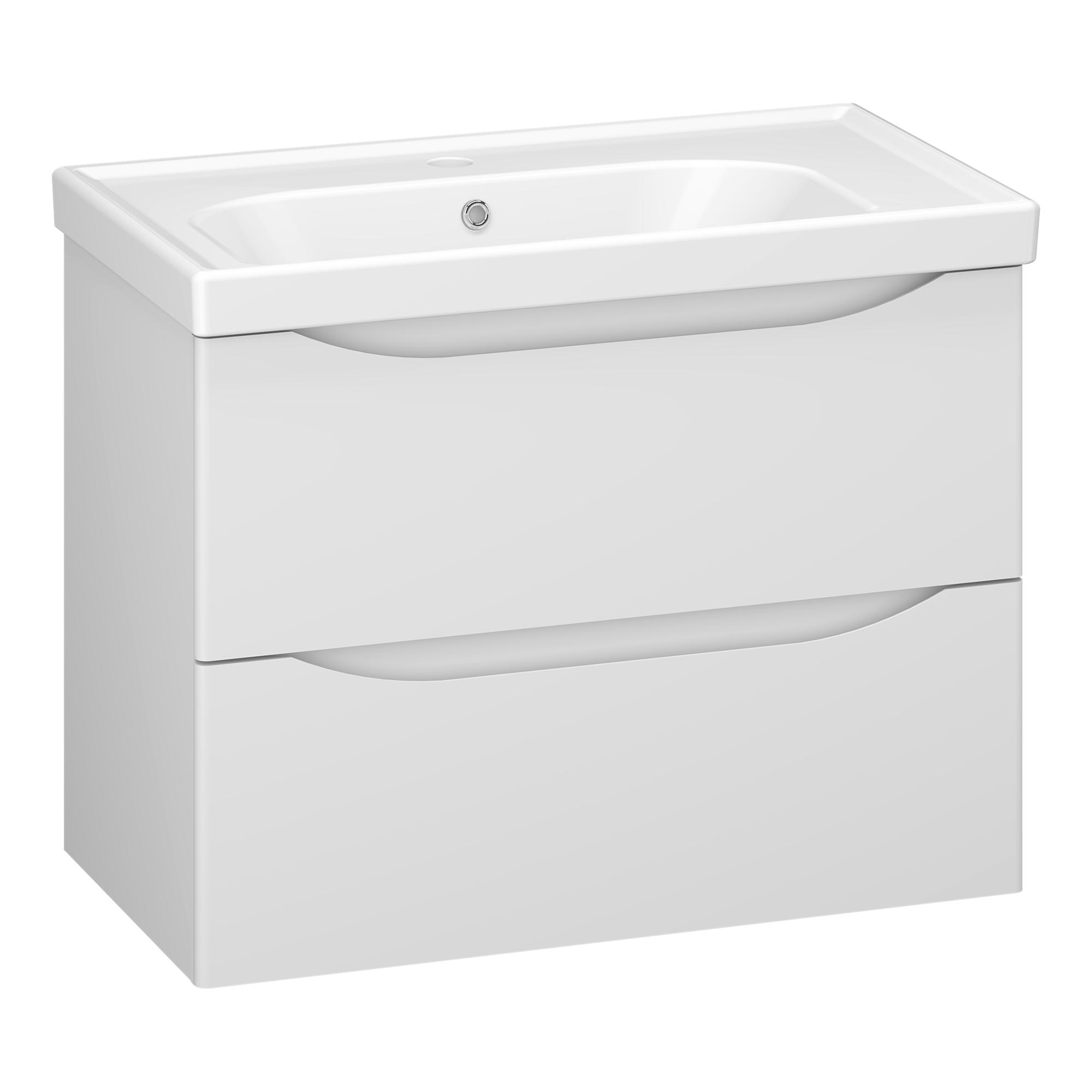 Тумба OPADIRIS Элеганс 70, белый матовый (под раковину CeraStyle FRAME 70)