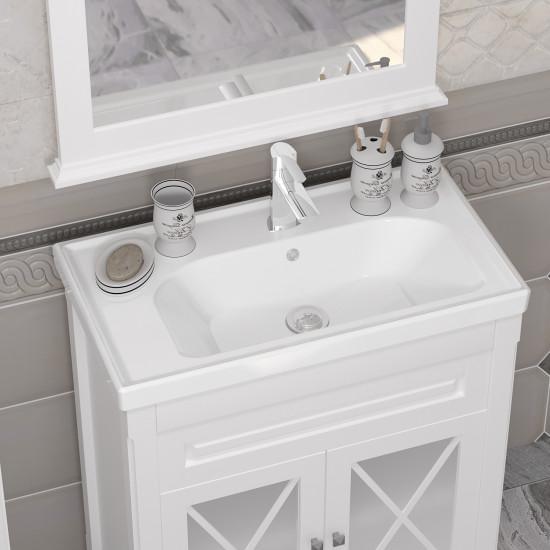 Тумба OPADIRIS Палермо 80, белый матовый (под раковину CeraStyle FRAME 80)