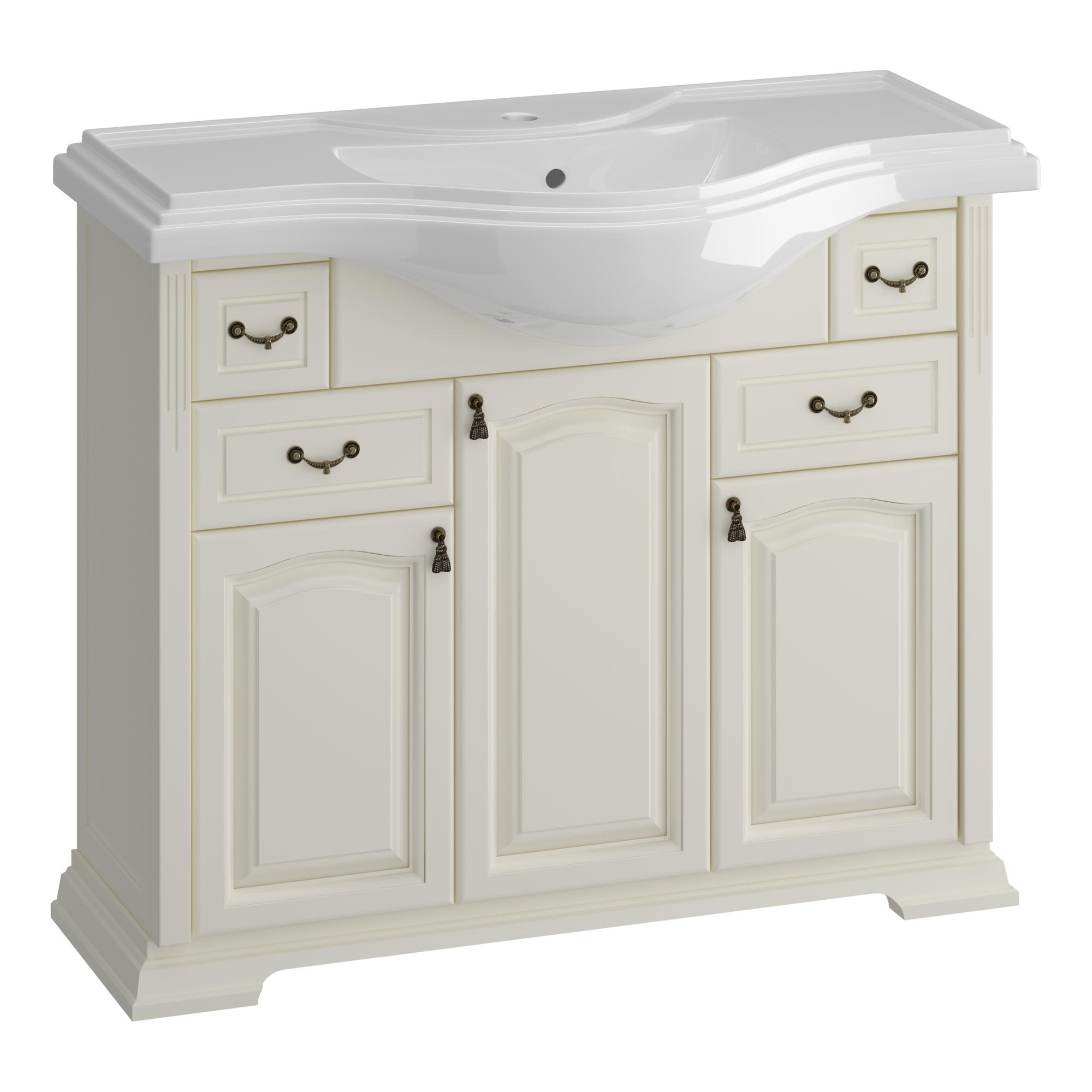 Тумба OPADIRIS Риспекто 100, слоновая кость (под раковину Kirovit Классик 105)