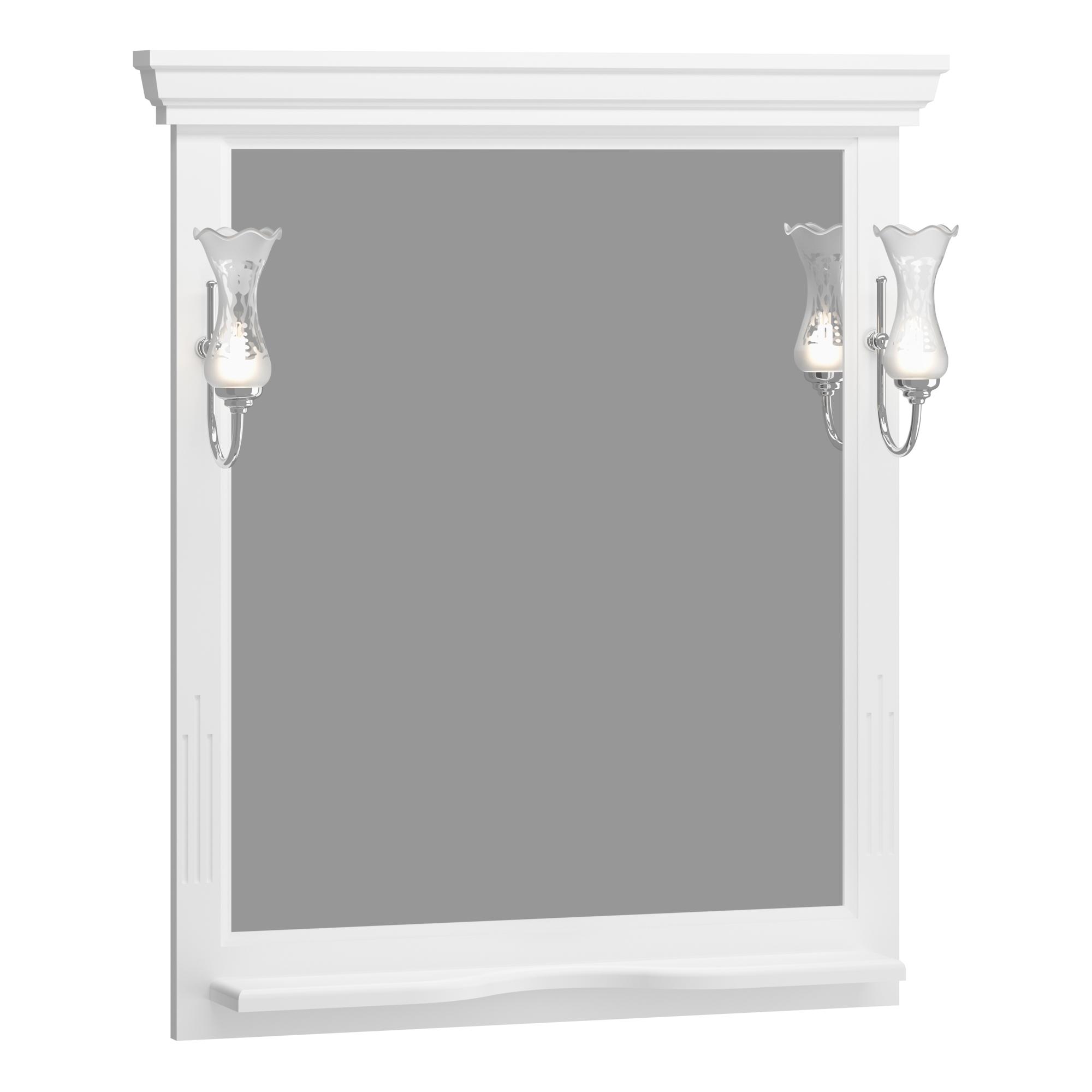 Зеркало OPADIRIS Риспекто 85, белый матовый, с выключателем