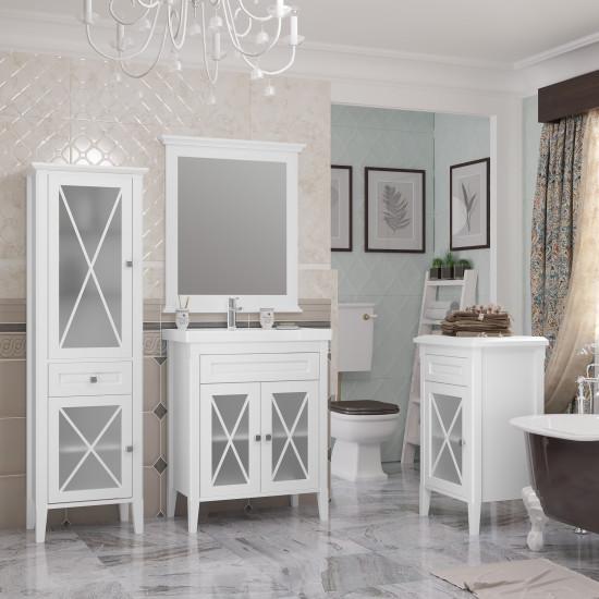 Зеркало OPADIRIS Палермо 70, белый матовый