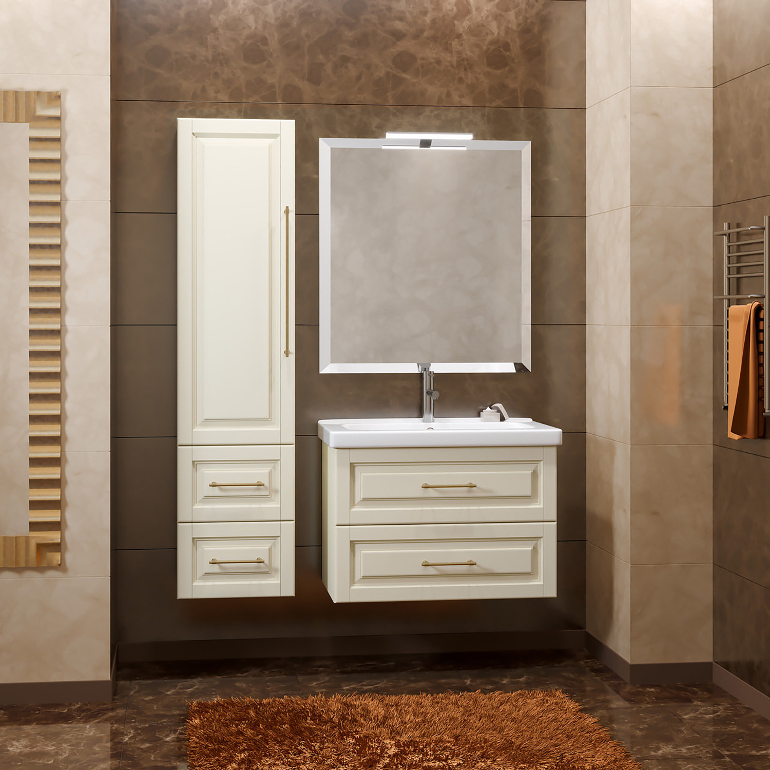 Тумба OPADIRIS Сити 80, слоновая кость