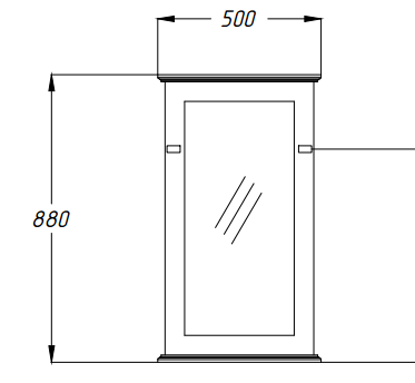 Зеркало OPADIRIS Палермо 50, белый матовый