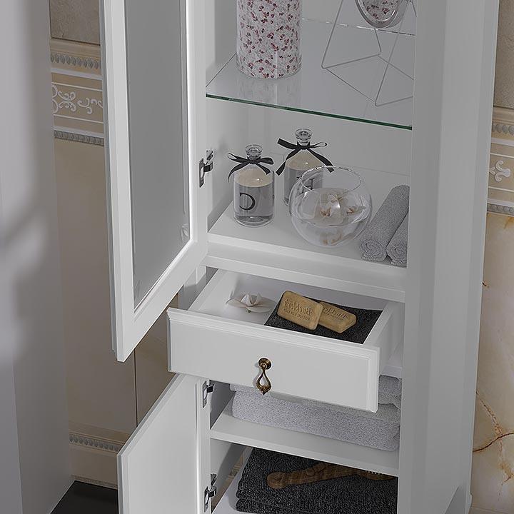 Пенал OPADIRIS Лоренцо, белый матовый, левый