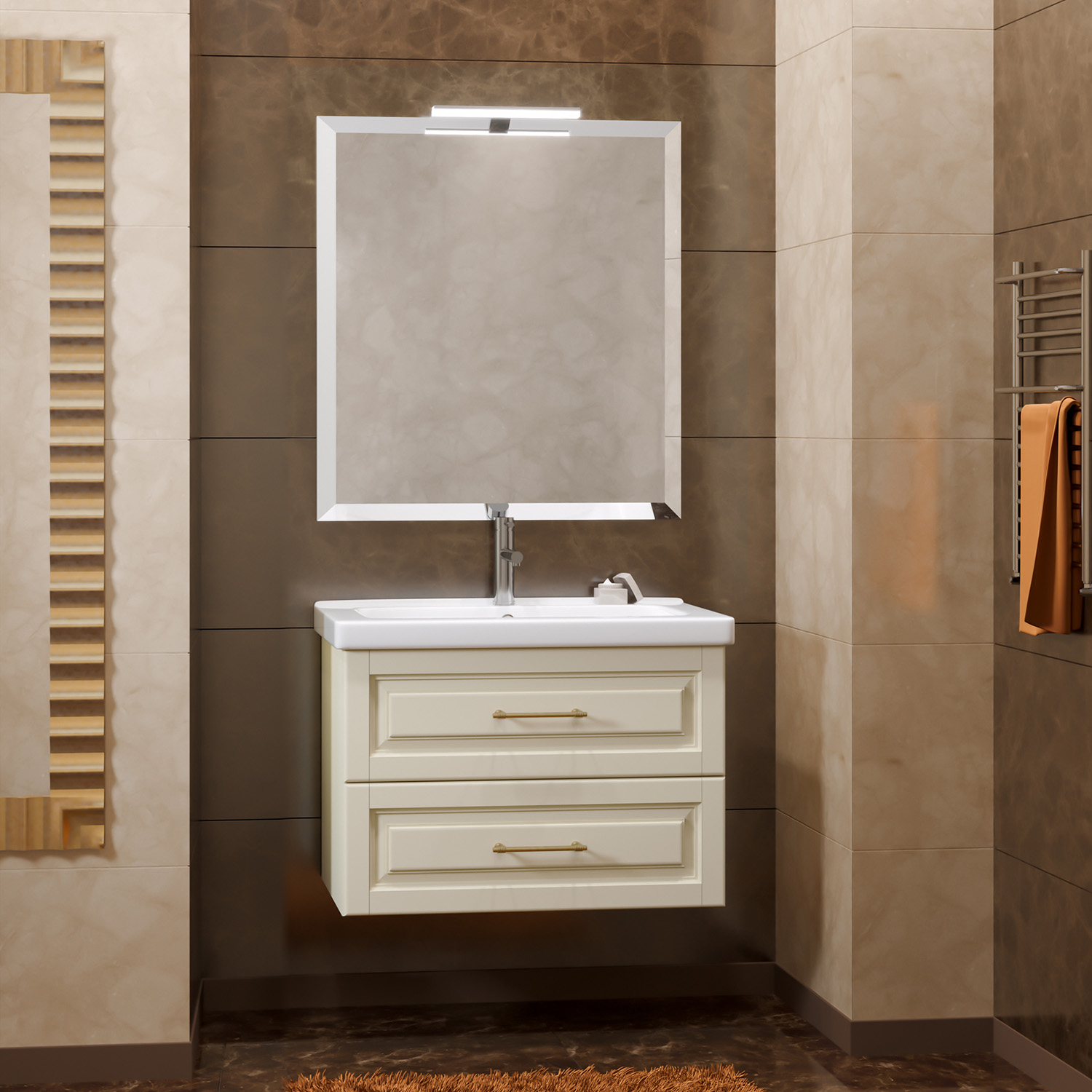 Тумба OPADIRIS Сити 80, слоновая кость