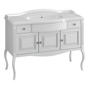 Тумба OPADIRIS Лаура 120, белый матовый без патины (под раковину Florentina Лаура 120)