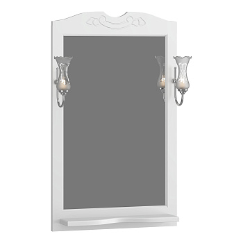 Зеркало OPADIRIS Брунелла 65, белый матовый, с выключателем