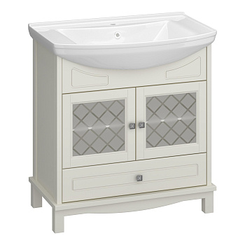 Тумба OPADIRIS Омега 75, слоновая кость (под раковину Kirovit Стиль 75)