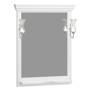 Зеркало OPADIRIS Риспекто 80, белый матовый, с выключателем