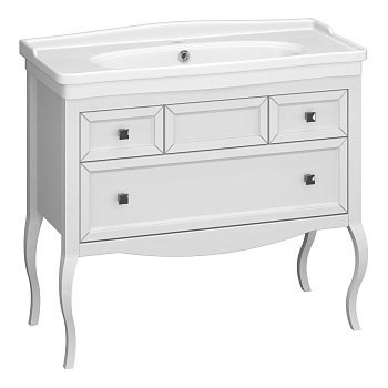 Тумба OPADIRIS Валери 105, белый матовый (под раковину Kirovit Модерн 105)