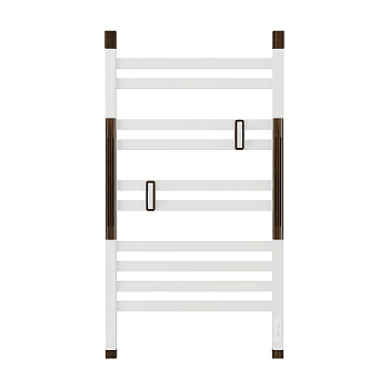 Полотенцесушитель электрический OPADIRIS Риспекто OS39359WA 2 крючка, белый матовый/антикварный орех