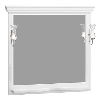 Зеркало OPADIRIS Риспекто 100, белый матовый, с выключателем